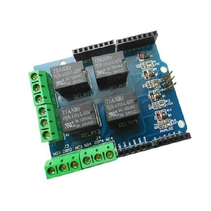 4 Channel 5V Relay Module Shield for Uno | Robodo