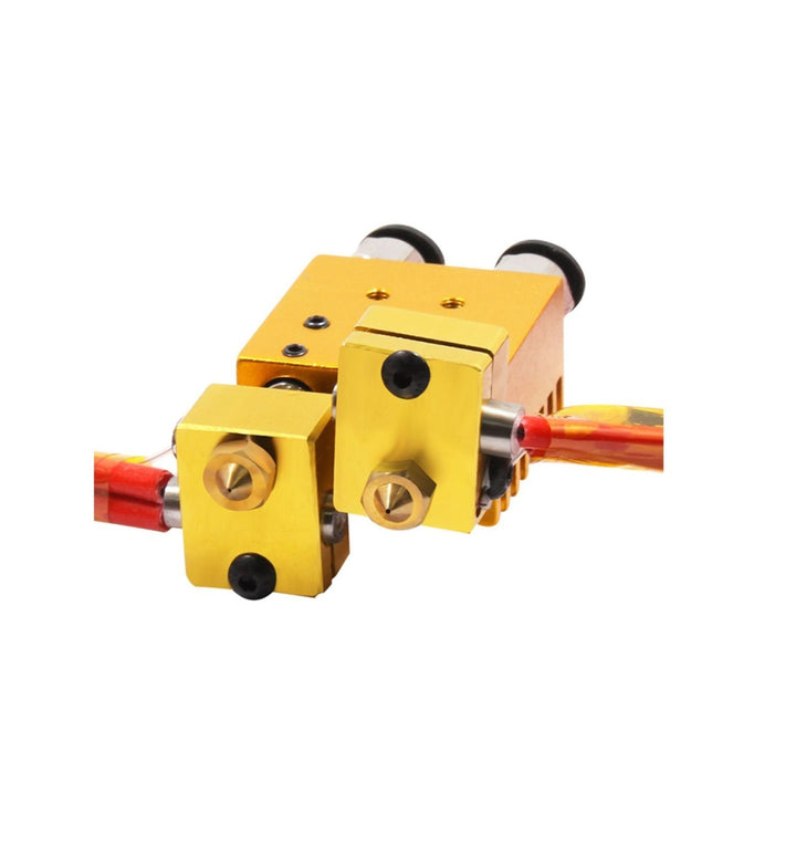 Double Head 2 in 1 out J-Head Remote Extruder 3D Printers Extrusion Parts Hot End All Metal Heat Sink 1.75mm 0.4mm Bowden Part