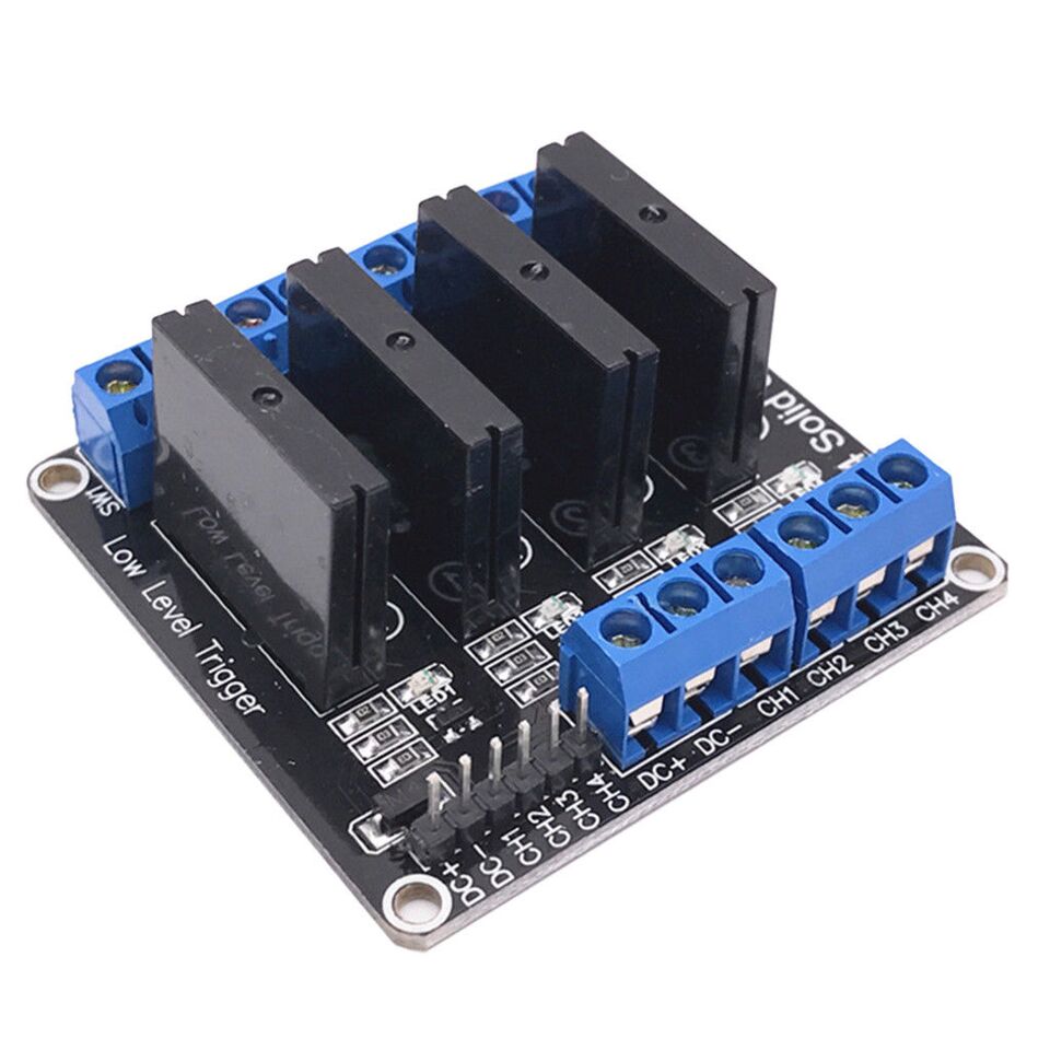 Solid Relay Module 4 channel 5v low level trigger for Arduino | Robodo