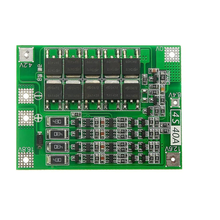 4 Series 40A 18650 Lithium Battery Protection Board 14.8V 16.8V with Balance for Drill Motor Lipo Cell Module.