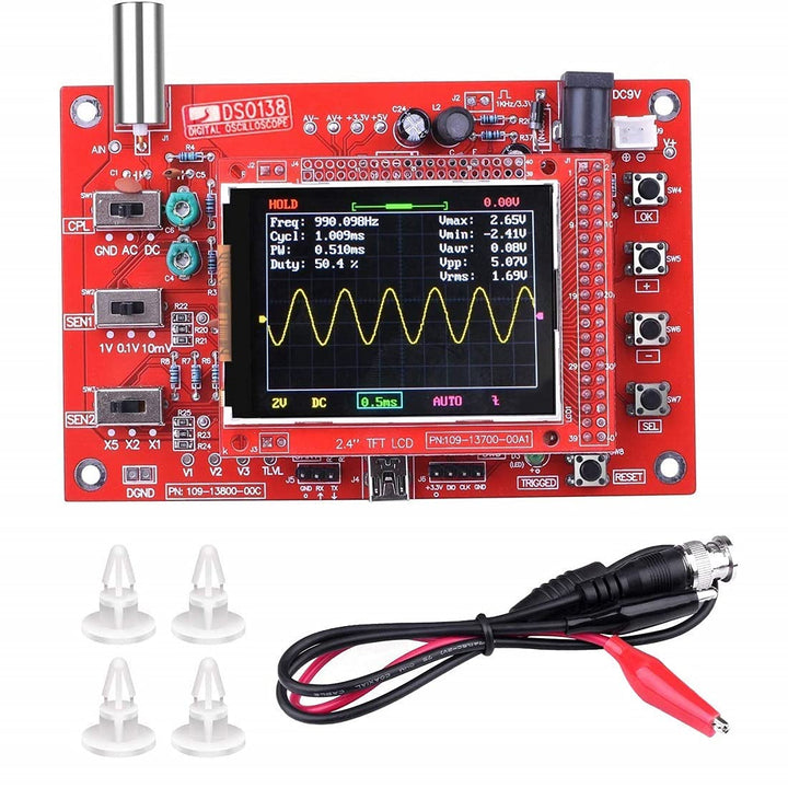 DSO138 2.4 inch TFT Handheld Pocket-size Digital Oscilloscope Kit DIY Parts Electronic Learning Set Soldered.