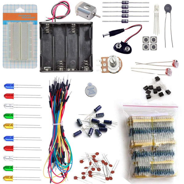Robodo Electronics Project Starter Kit Breadboard ,leds, jumper Wire, Ldr , 9v battery connector , Components kit.