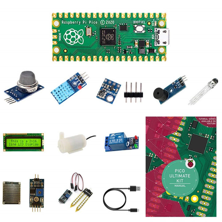 Eklektik Raspberry Pi Pico Ultimate Kit with Manual | Raspberry Pi Pico ...