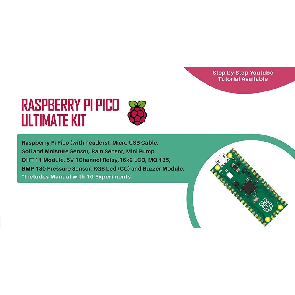 Eklektik Raspberry Pi Pico Ultimate Kit with Manual | Raspberry Pi Pico ...