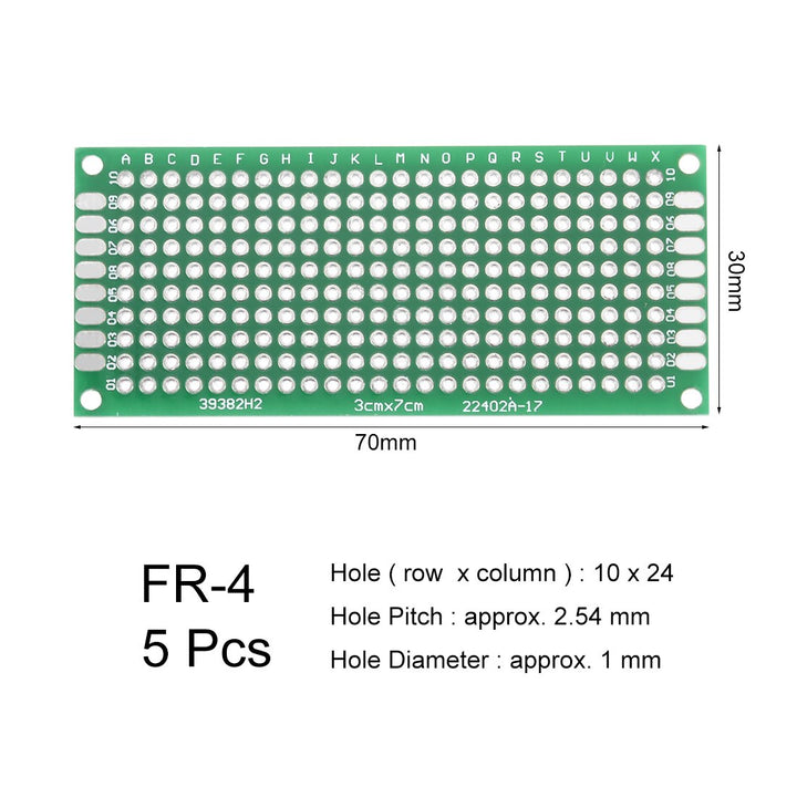 3 x 7 cm Universal PCB Prototype Board Double-Sided (5 pcs).