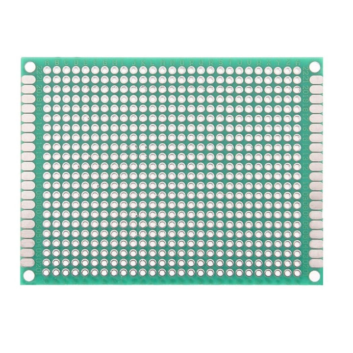 6 * 8CM 1.6mm 2.54mm Pitch Double-Side Prototype PCB Universal Printed Circuit Board (2 pcs).