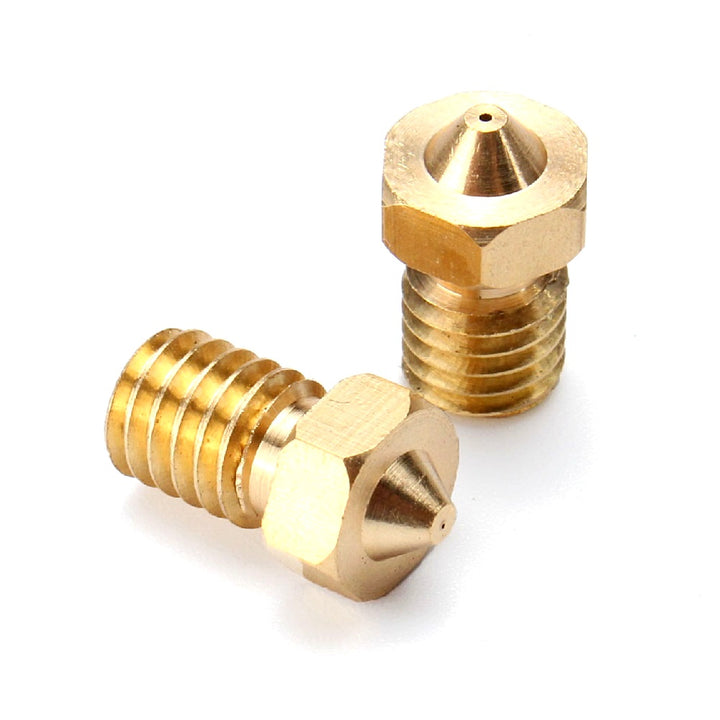 M6 Thread Brass Nozzle V5 V6 UM Compatible – 1.75mm x 0.2mm (for 3D printer) (1 pcs).