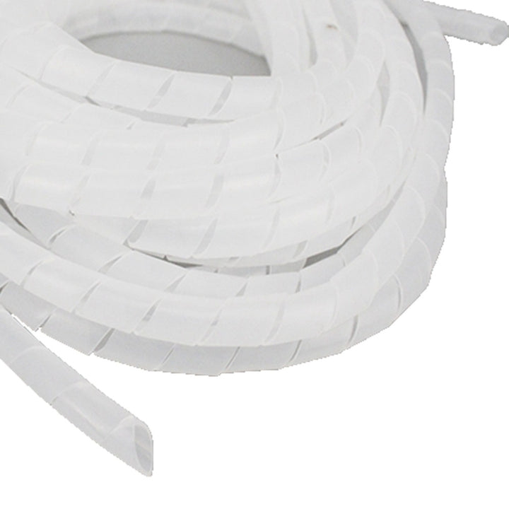 8mm Spiral Wrapping Band White 10M for Wires.