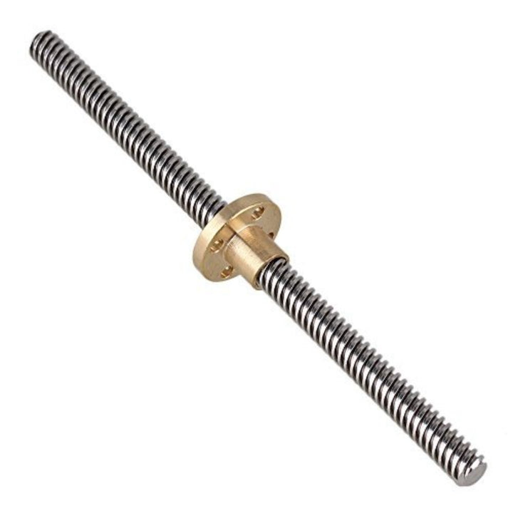 1000mm Trapezoidal 4 Start Lead Screw 8mm Thread 2mm Pitch Lead Screw with Copper Nut.