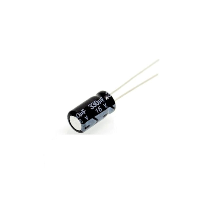 330uF 16V Electrolytic Capacitor (pack of 10).