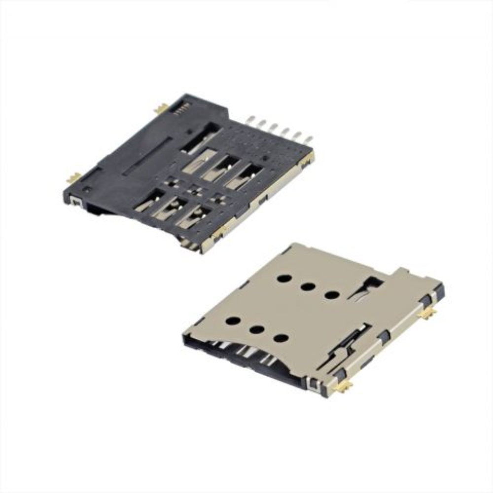 Micro Sim Connector Connector for Micro SIM card, 6pin Push-Pull SMD SLOT micro SIM | Robodo