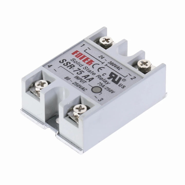 Fotek AC to AC 80-250V SSR-75AA Solid State Relay.