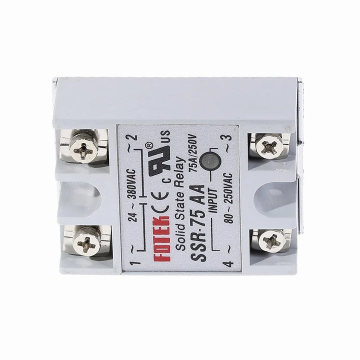 Fotek AC to AC 80-250V SSR-75AA Solid State Relay.