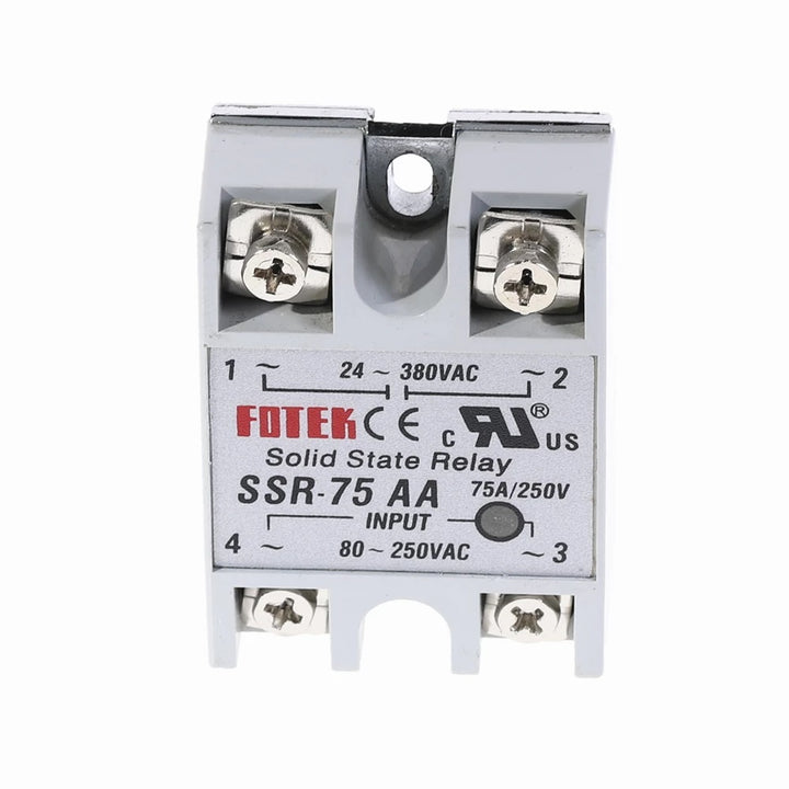 Fotek AC to AC 80-250V SSR-75AA Solid State Relay.