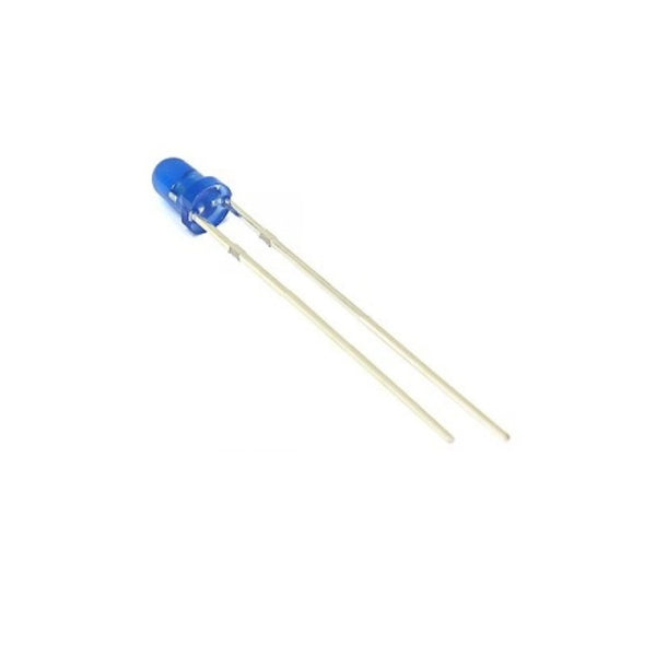 3mm round DIP LED Blue in Blue (100 pcs).