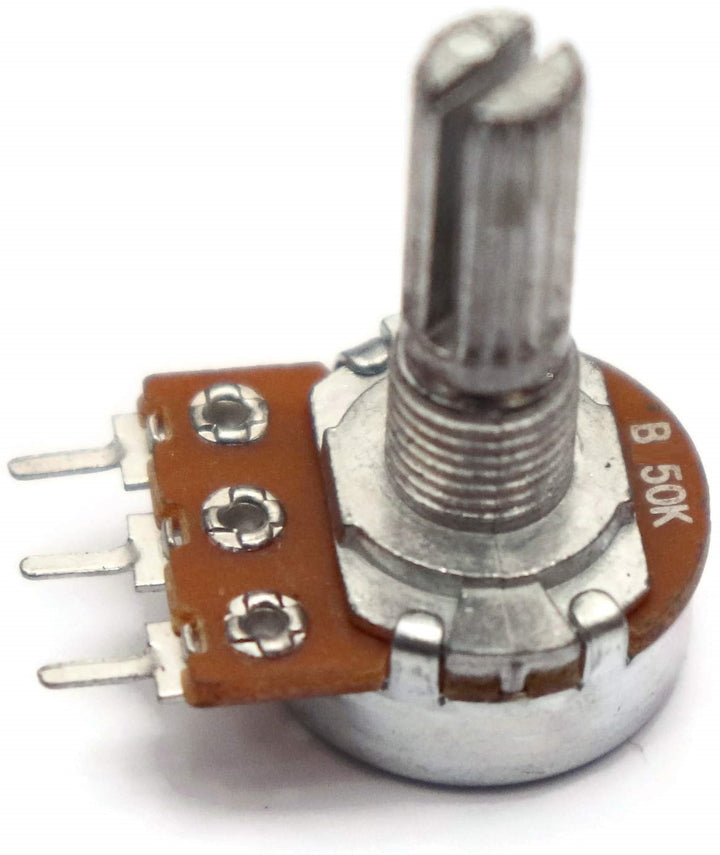 50K ohm Round potentiometer, single variable resistor (5 pcs).