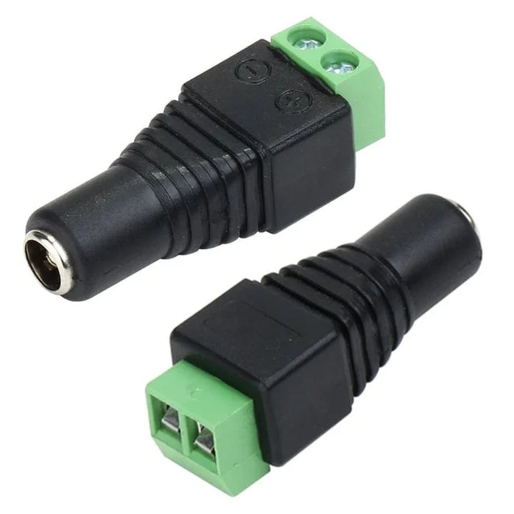 Male + Female 2.1*5.5mm for DC Power Jack Adapter Connector Plug For CCTV Camera (10 pcs).