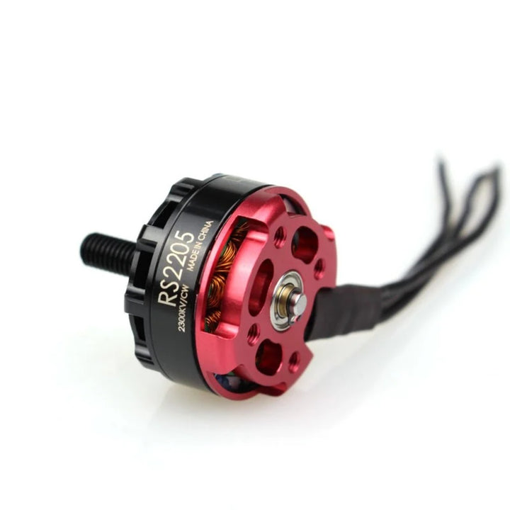 RS2205 KV2300 Brushless DC Motor for FPV Racing Drone. Red Cap (CCW Motor Rotation).