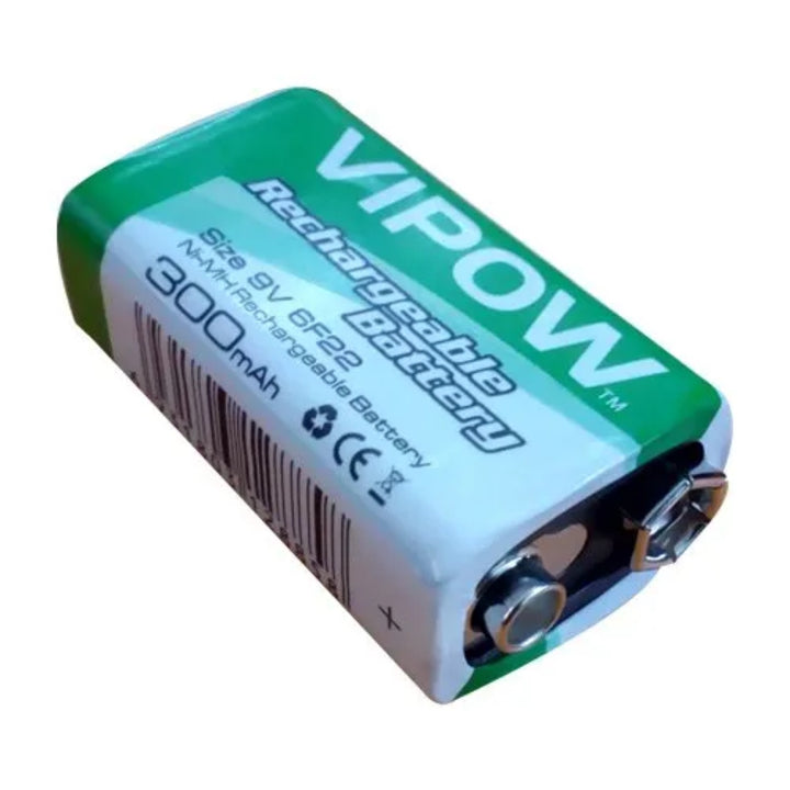 300mAh 9V Rechargeable Battery For Toys, Projects, Multimeters, Testors.