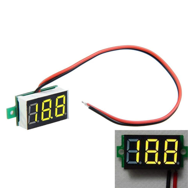 Mini 0.36 Digital Voltmeter DC 4.7-32V 2 Wires Vehicles Motor Voltage Panel Meter LED Display - Red