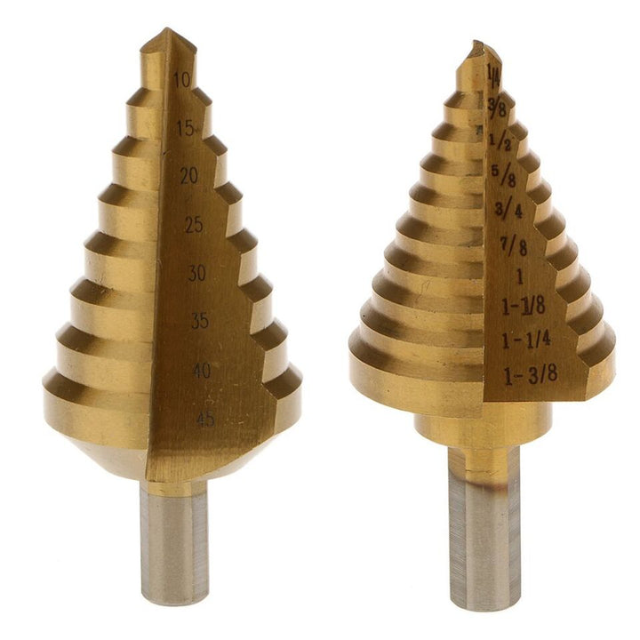 Triangular Shank Hss Step Cone Drill Titanium Bit Hole Cutter 1 or 4 1 3 or 8 Inch