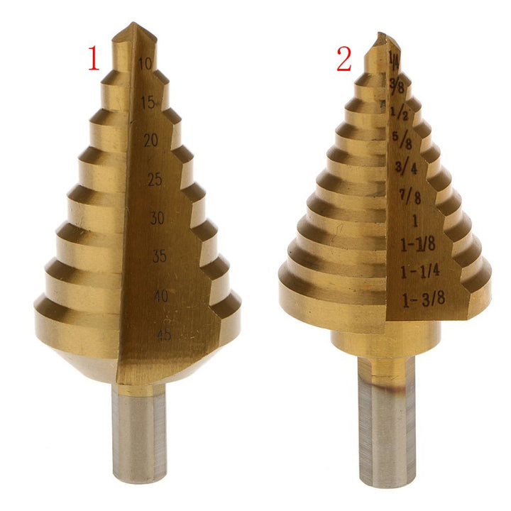 Triangular Shank Hss Step Cone Drill Titanium Bit Hole Cutter 1 or 4 1 3 or 8 Inch