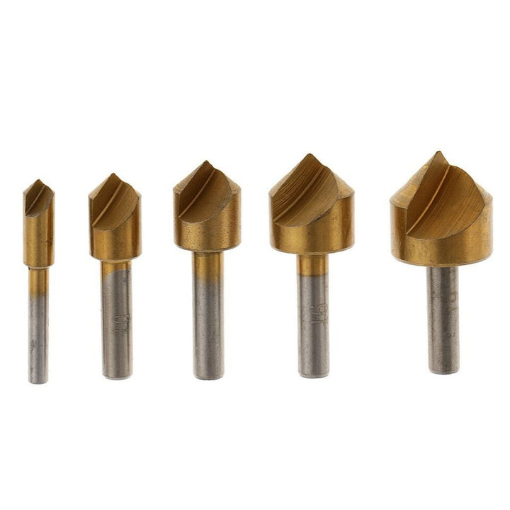 5 Pieces 6, 10, 13, 16, 19 mm Countersink Power Drill Bit Bore Set for Wood Metal