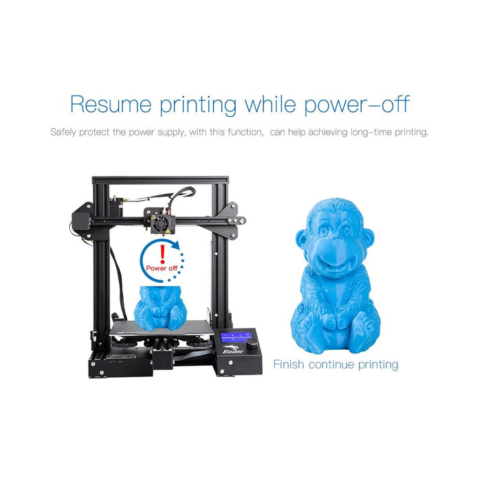 Creality 3D Ender-3 Pro V-slot Prusa I3 DIY 3D Printer 220x220x250mm Printing Size With Magnetic Removable Platform Sticker/Power Resume Function/Off-line Print