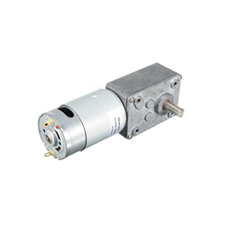 Worm Gear Box Reduction Motor 12V 110rpm 30 kg-cm Torque - WGM555127500-68K.