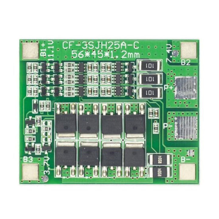 3 Series 12V18650 Lithium Battery Protection Plate 11.1V 12.6V with Balanced 25A Over Flow Charging and Discharge Protection Battery Management System BMS (3 pcs).