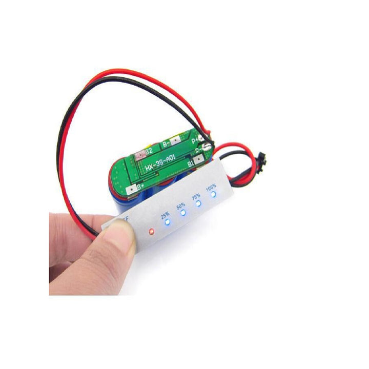 3S 12V Battery Power Indicator - 18650 Li-ion Lithium Battery Capacity Indicator Power LED Display PCB Board Meter Tester - with Switch (3S) Battery Management System BMS (1 pcs).