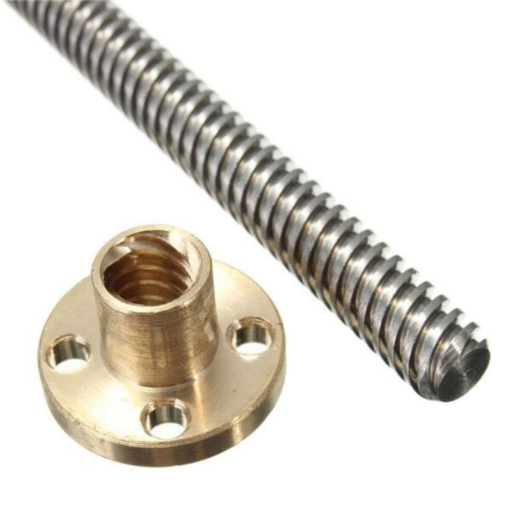 400mm Trapezoidal Lead Screw 8mm Thread 2mm Pitch Lead Screw with Copper Nut