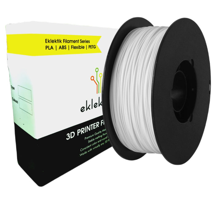 PLA White Filament 1.75mm for 3D Printer, Dimensional Accuracy +/- 0.03mm (White, 1 kg).
