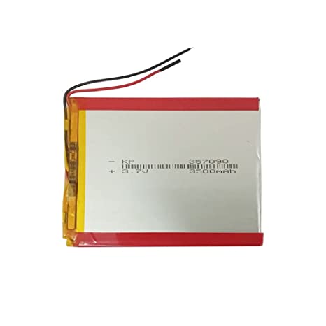 Eklektik 3.7V 3500mAH (Lithium Polymer) Lipo Rechargeable Battery Model KP-357090.