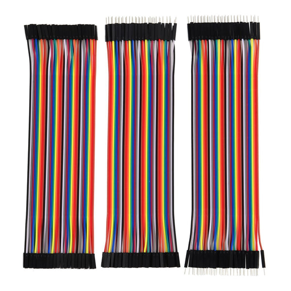 Breadboard Jumper Wires Ribbon Cables Kit, Multicolored (120 Pieces)