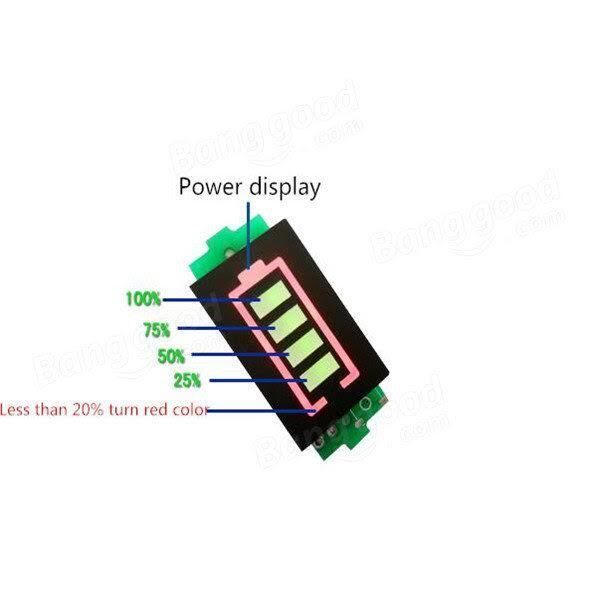 7.4 lipo battery indicator display board power storage minister for rc