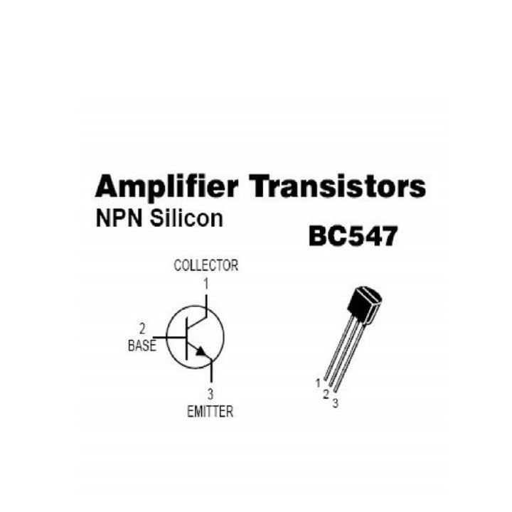 BC547 NPN TO 92 General Purpose Transistor.