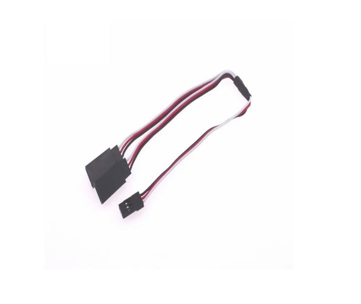 1JR Male To 2 Futaba Female Y Type Servo Extension Wire (300mm)(4 pcs).