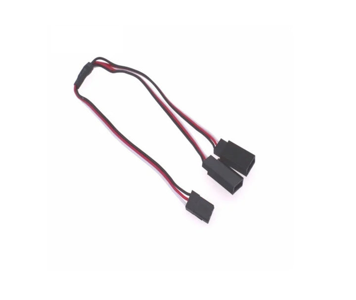 1JR Male To 2 Futaba Female Y Type Servo Extension Wire (300mm)(4 pcs).