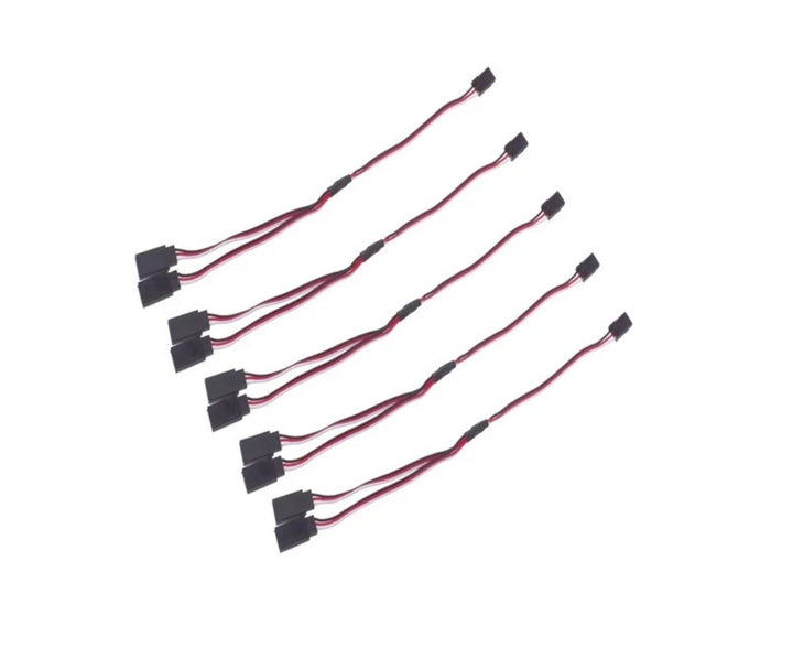 1JR Male To 2 Futaba Female Y Type Servo Extension Wire (300mm)(4 pcs).