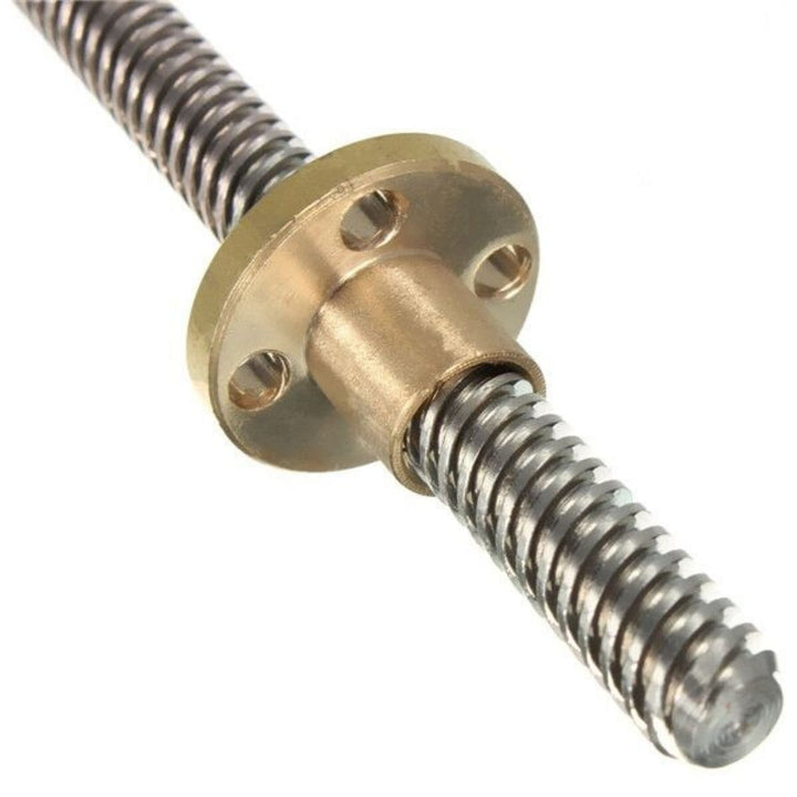 145mm Trapezoidal Lead Screw 8mm Thread 2mm Pitch Lead Screw with Copper Nut