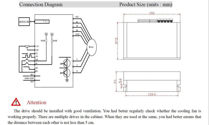 JKBLD1100 Brushless Motor Driver Max 1100W.