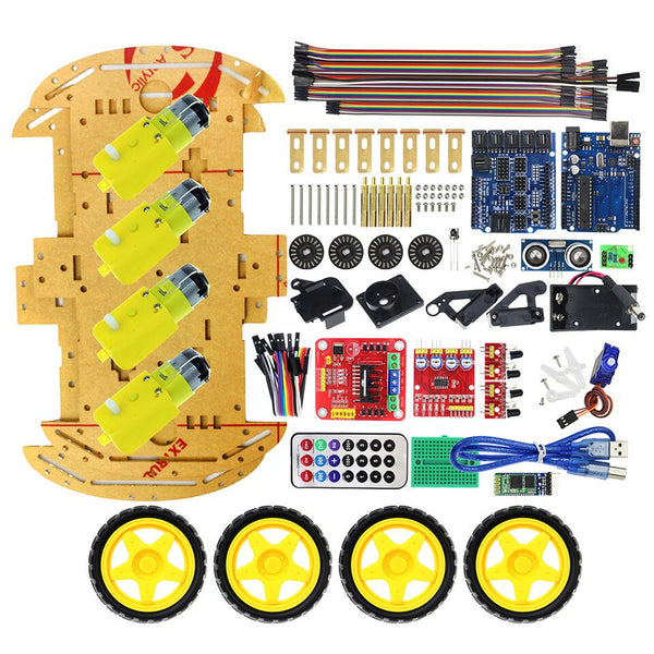 Smart car kit Electronic kits DIY V3 with Ultrasonic Ranging car Bluetooth wireless control IR remote control