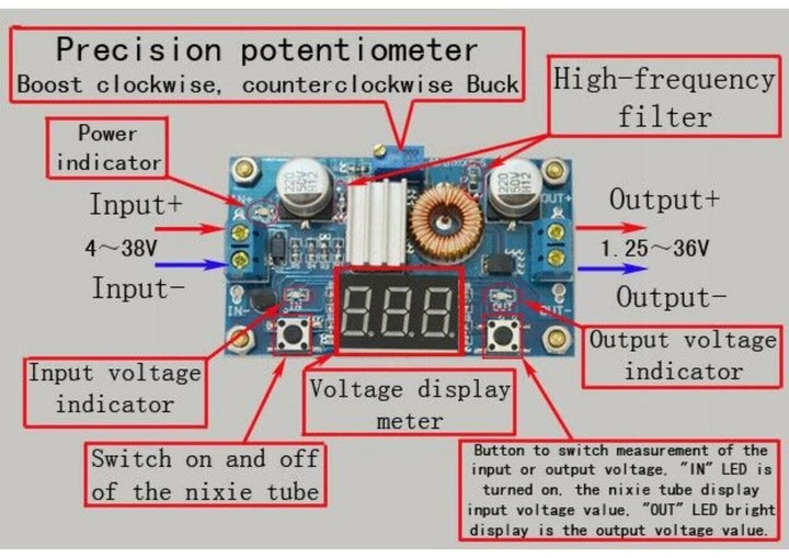 Step Down Up DC DC Step-down/Up Buck Boost Power Supply Module DC 5V Step Down Up DC DC Step-down/Up Buck Boost Power Supply Module DC 5V